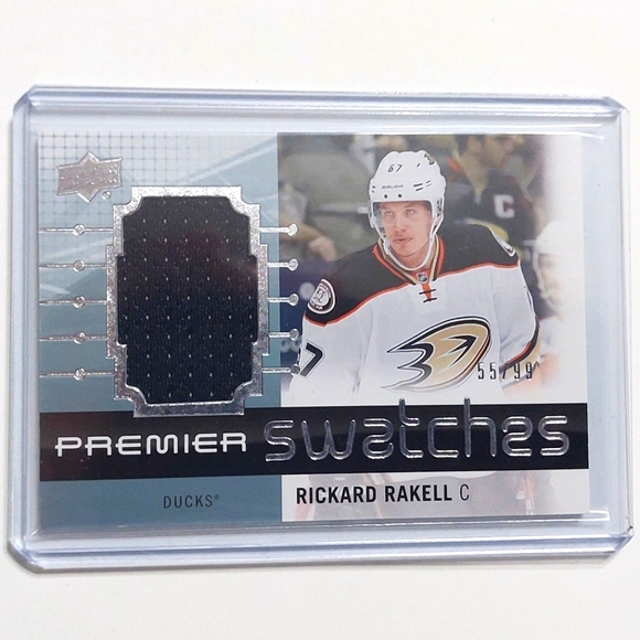 Rickard Rakell Upper Deck Premier Swatches Hockey Card Anaheim Ducks 2016/17 - Picture 1 of 2